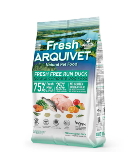 Fresh Arquivet 🦆 – Aliment Semi-Humide au Canard Frais pour Chiens Adultes 🐶 | Naturel & Savoureux 🌿