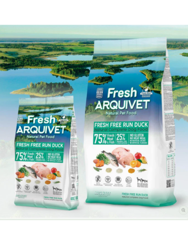 Fresh Arquivet 🦆 – Aliment Semi-Humide au Canard Frais pour Chiens Adultes 🐶 | Naturel & Savoureux 🌿