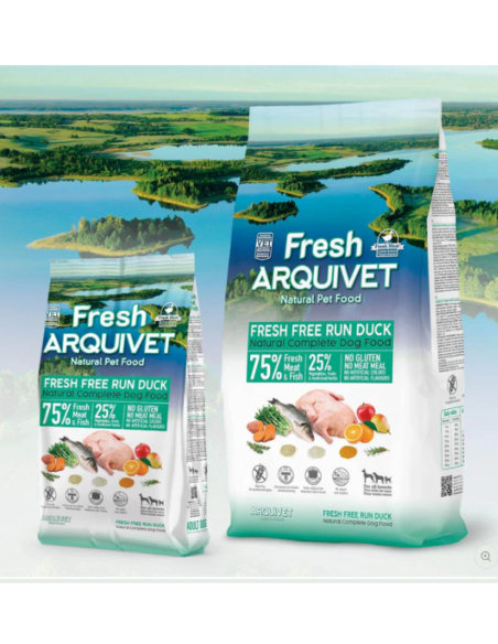 Fresh Arquivet 🦆 – Aliment Semi-Humide au Canard Frais pour Chiens Adultes 🐶 | Naturel & Savoureux 🌿