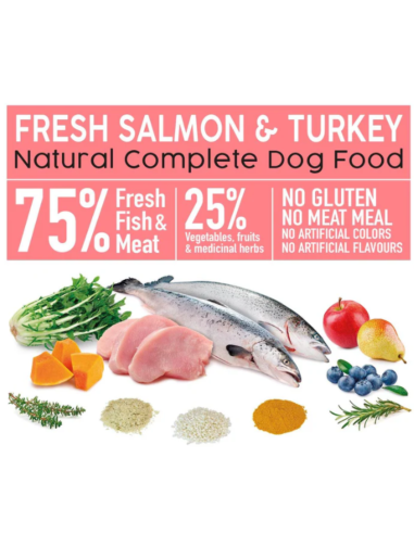 Fresh Arquivet 🐟🦃 – Nourriture Semi-Humide au Saumon Frais et à la Dinde pour Chiens Adultes 🐶 | Naturel & Savoureux 🌿