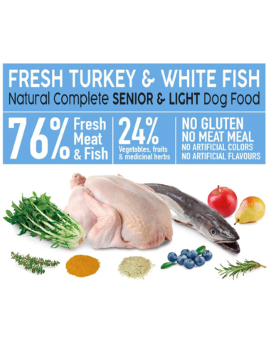 Fresh Arquivet – Nourriture Semi-Humide Légère à la Dinde et au Corégone pour Chiens Seniors ou en Surpoids 🐶 | Santé & Saveur
