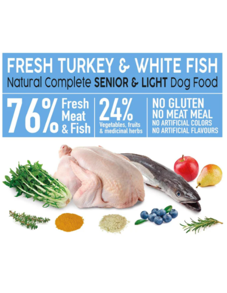 Fresh Arquivet – Nourriture Semi-Humide Légère à la Dinde et au Corégone pour Chiens Seniors ou en Surpoids 🐶 | Santé & Saveur