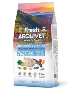 Fresh Arquivet – Nourriture Semi-Humide Légère à la Dinde et au Corégone pour Chiens Seniors ou en Surpoids 🐶 | Santé & Saveur