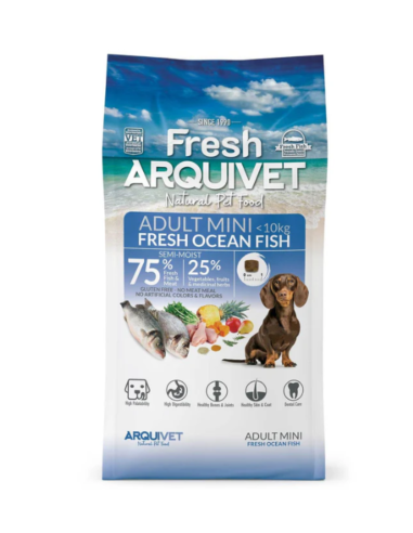 Nourriture semi-humide ARQUIVET chien petite race au poisson frais 🐶🐟