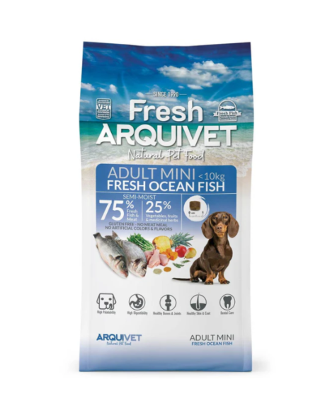 Nourriture semi-humide ARQUIVET chien petite race au poisson frais 🐶🐟