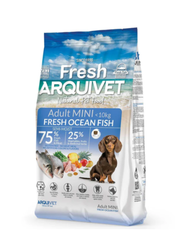 Nourriture semi-humide ARQUIVET chien petite race au poisson frais 🐶🐟