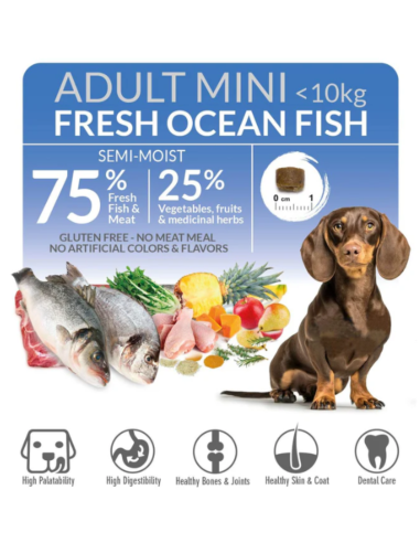 Nourriture semi-humide ARQUIVET chien petite race au poisson frais 🐶🐟