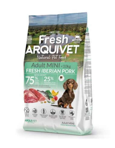Nourriture semi-humide ARQUIVET chien petite race au porc ibérique frais 🐶🥩