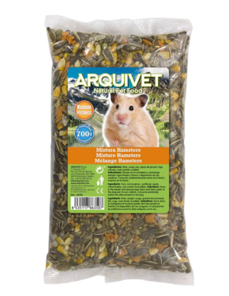 Mélange pour Hamster 700 g 🐹 – Aliment complet aux graines, banane et miel