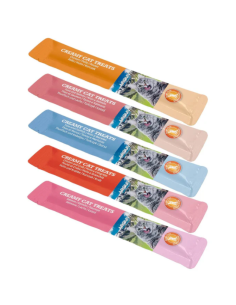 Snacks crémeux pour chat 🐱 – Pack de 30 sachets - varié 5 saveurs | Friandises à lécher sans céréales