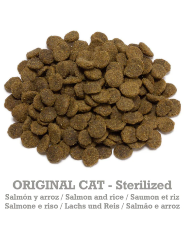 rquiVet Nourriture chat stérilisé saumon & riz 🐱 | Aliment complet premium naturel 1,5 kg & 7 kg