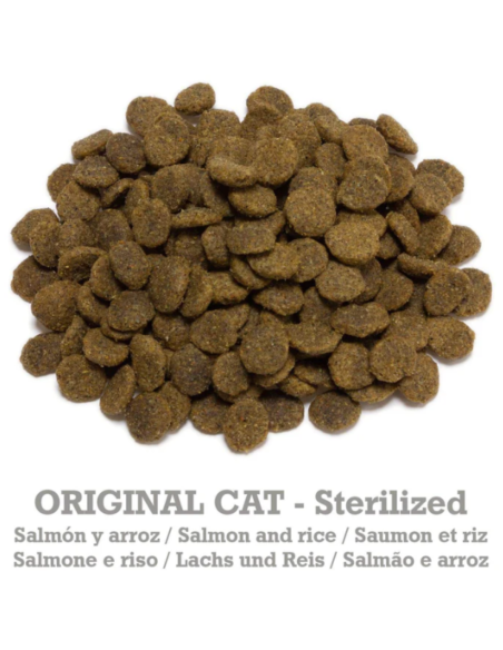 rquiVet Nourriture chat stérilisé saumon & riz 🐱 | Aliment complet premium naturel 1,5 kg & 7 kg