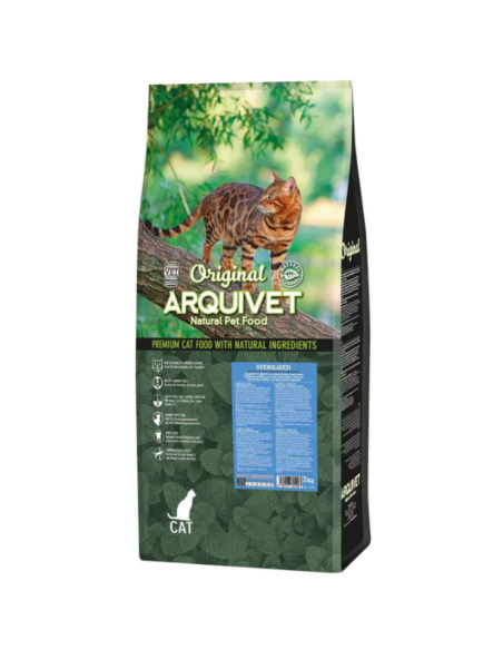 rquiVet Nourriture chat stérilisé saumon & riz 🐱 | Aliment complet premium naturel 1,5 kg & 7 kg