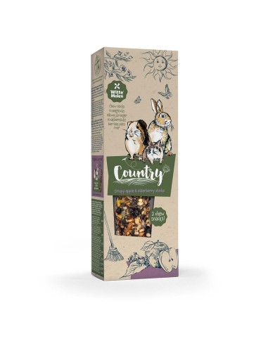 Country Sticks Pomme & Sureau – Bâtonnets à ronger pour lapins et petits mammifères