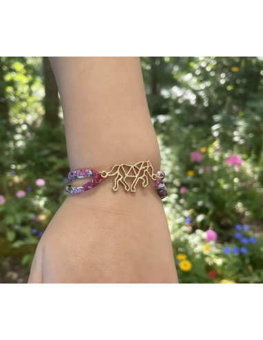 Bracelet Enfant Fauna – Bijou Animal Totem en Argent ou Or avec Cordon Ajustable – Fabriqué en France