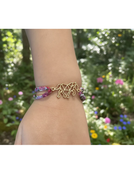 Bracelet Enfant Fauna – Bijou Animal Totem en Argent ou Or avec Cordon Ajustable – Fabriqué en France