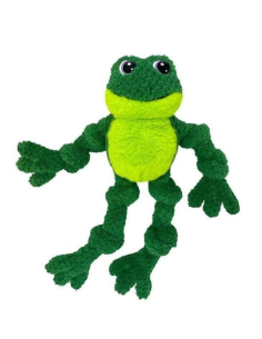KONG Knots Frog L/XL – Jouet Peluche avec Corde Résistante pour Chien Moyen et Grand