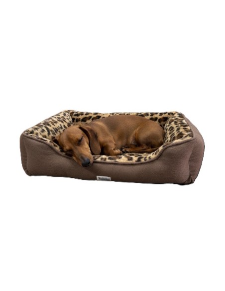 Panier rectangle léopard antidérapant Mon Ami Luki pour chien et chat confortable