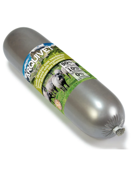 Saucisse de Porc Ibérique et Légumes – Aliment Complet pour Chiens