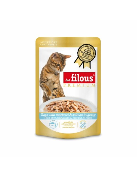 Sachet fraîcheur au thon avec du maquereau pour chat (80 g) - Les Filous