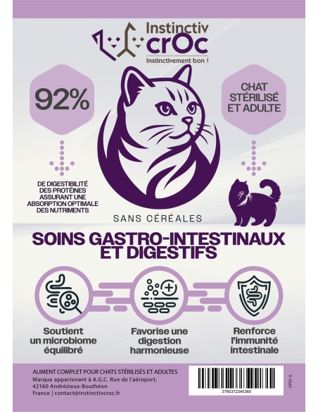 Croquettes chat Digestive Care Peptide+ – Digestion et confort intestinal