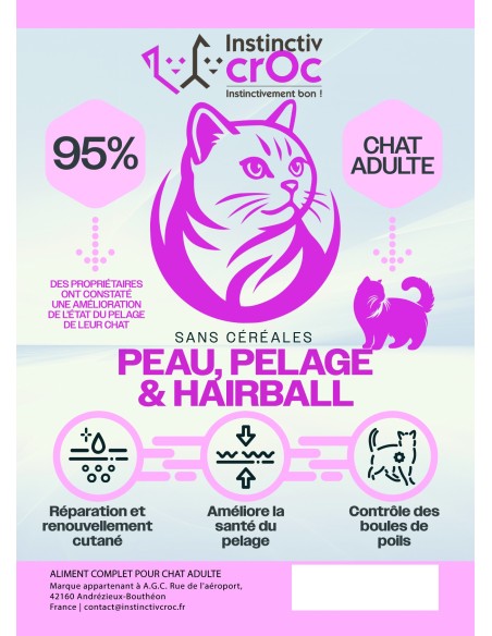 Croquettes Peptide+ Skin & Coat Care – Peau et Pelage Chat Adulte