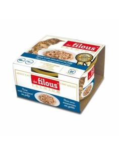 Filet de thon avec maquereau en gelée (85g) - Les filous