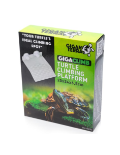 Plateforme Gigaclimb 20×24×6,5 cm : repos sûr et antidérapant pour tortues.