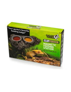 Cliffeeder 22,5×13×4,5 cm : station magnétique pratique pour alimentation terrarium.