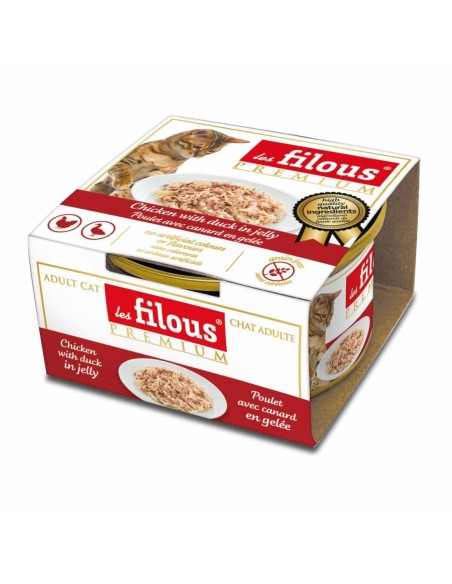 Filet de poulet avec canard en gelée (85g) - Les filous