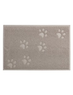 Tapis gamelle ou litière, coloris taupe