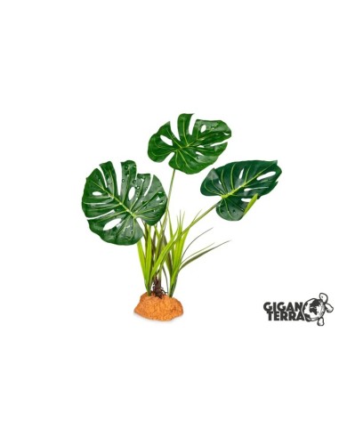 Plante artificielle sur pied pour terrarium, réaliste et sans entretien, parfaite pour décorer et rassurer vos reptiles.