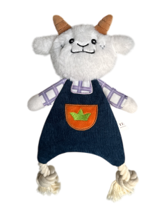 JOUET CORDE ET PELUCHE CHEVRE 36 CM