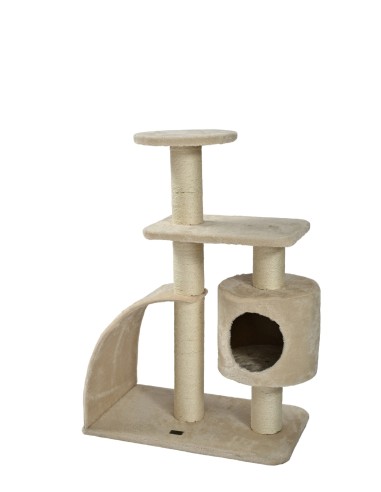 ARBRE A CHAT TRES GRAND MODELE 63X38X92CM - POTEAU 8CM - ANTHRACITE OU ECRU