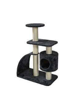 ARBRE A CHAT TRES GRAND MODELE 63X38X92CM - POTEAU 8CM - ANTHRACITE OU ECRU 2