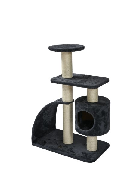 ARBRE A CHAT TRES GRAND MODELE 63X38X92CM - POTEAU 8CM - ANTHRACITE OU ECRU