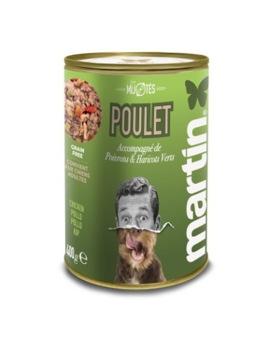 Alimentation complète, naturelle et hautement digestible, riche en poulet, légumes et antioxydants.