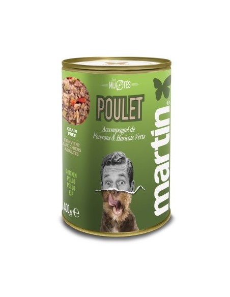 Alimentation complète, naturelle et hautement digestible, riche en poulet, légumes et antioxydants.