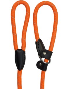 Laisse lasso en corde réfléchissante orange 1,2x120cm