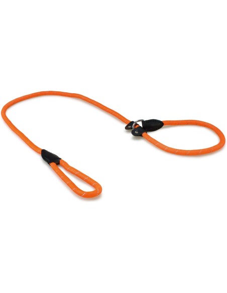 Laisse lasso en corde réfléchissante orange 1,2x120cm