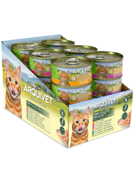 Filets de poulet en conserve (4boites de chacune des 6 recettes) - Assortiment varié Arquivet