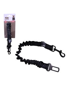 Laisse/ceinture de sécurité auto réfléchissante noire