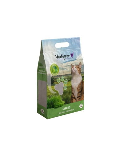 Litière à base d'herbes  GRASS 4.3kg / 6,35L Vadigran