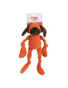 jouet peluche et velours chien orange