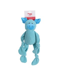 Jouet peluche et velours cochon bleu