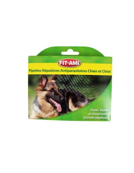 Pipettes répulsives insectifuges Chien et Chiot - FIT-AMI