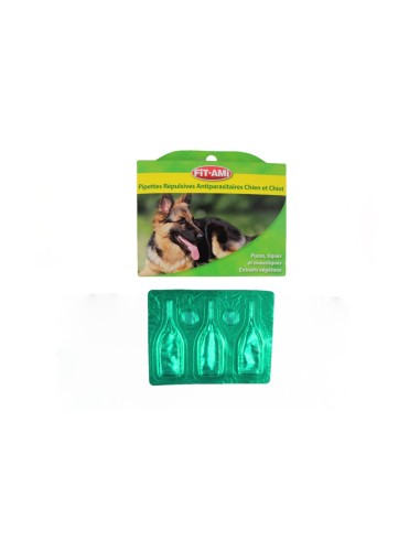 Pipettes répulsives insectifuges Chien et Chiot - FIT-AMI