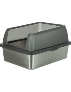 Bac à litière en acier inoxydable Niro – intérieur lisse, 40 × 29 × 52 cm