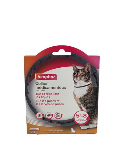 Collier  médicamenteux pour chats Beaphar - Formulé à base d’imidaclopride