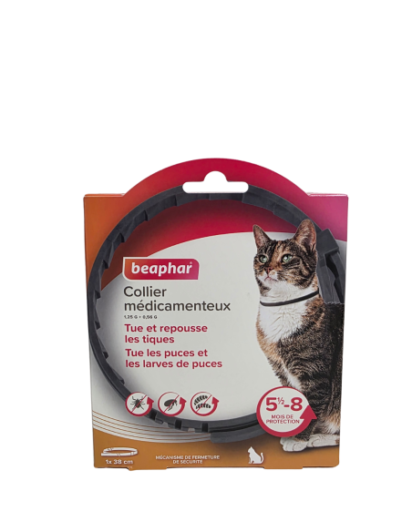 Collier  médicamenteux pour chats Beaphar - Formulé à base d’imidaclopride